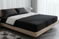 100% Cotton Jersey Sheet Black Fitted Sheet