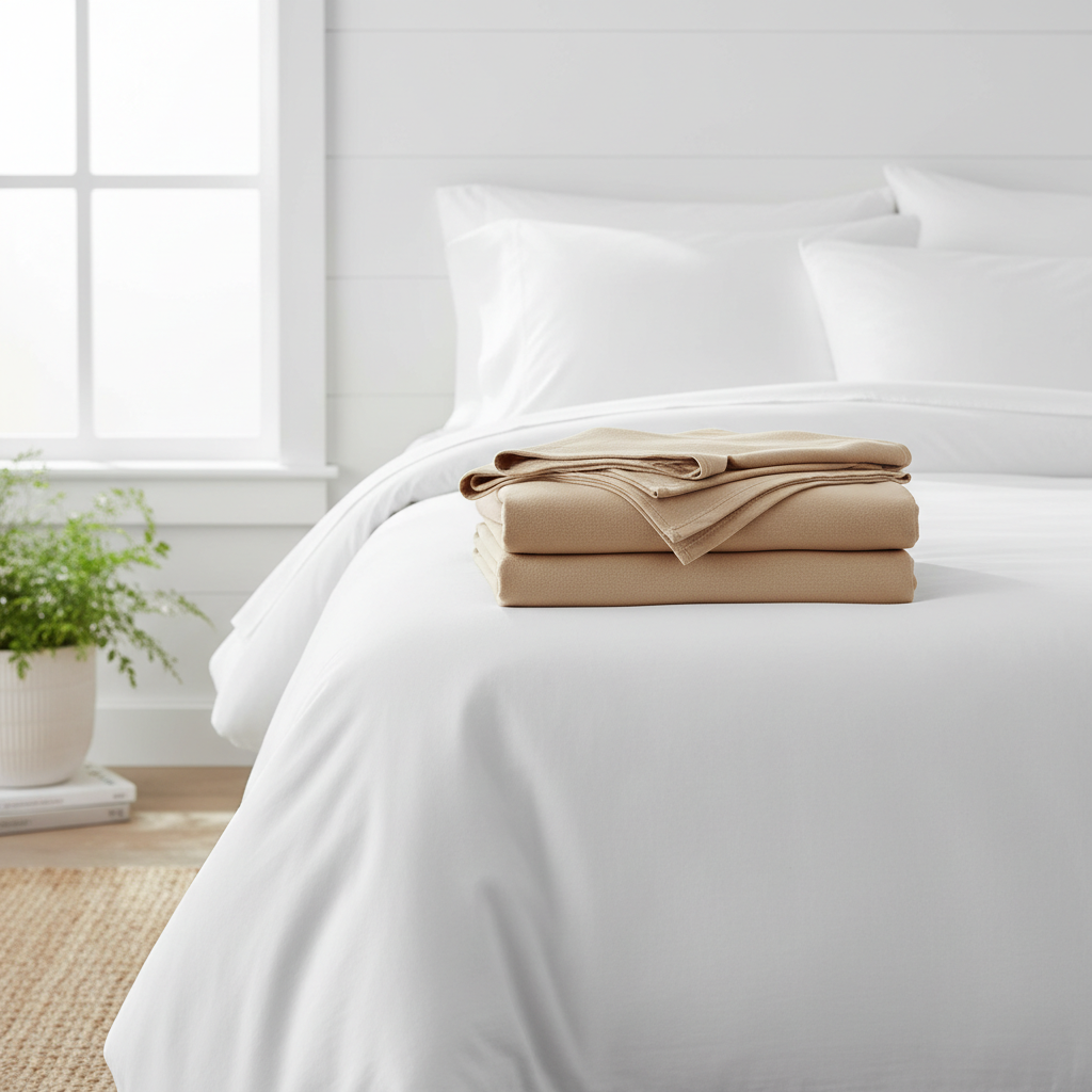 100% Cotton Jersey Sheet Set White