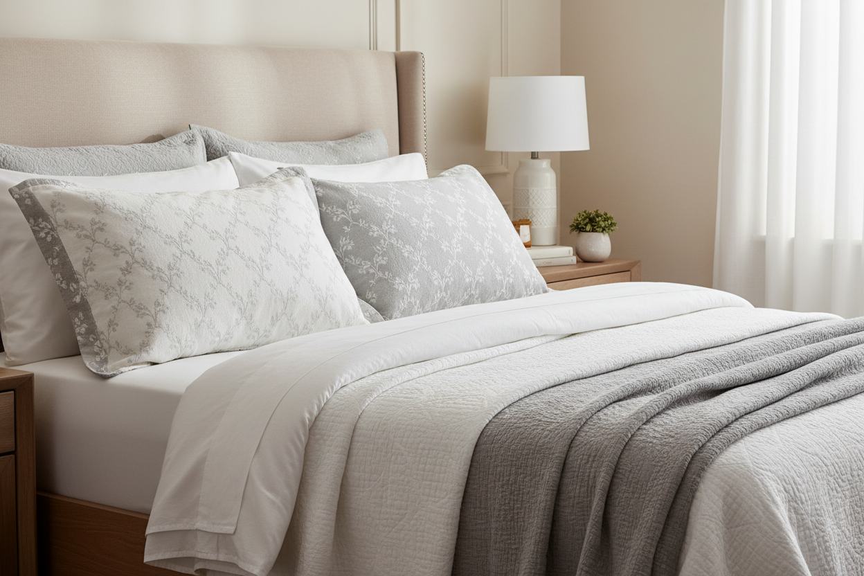 2x Pillow Cover Queen Size Bed