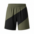Olive Quick Dry Shorts with Slash Black Front Panel