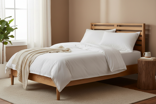 100% Cotton Jersey Sheet Set White